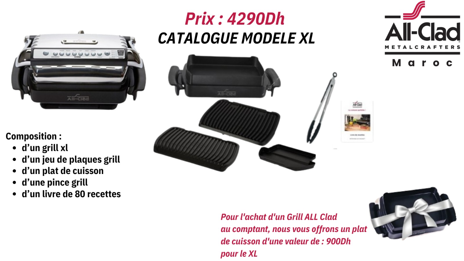 Grill All-Clad XL Autosense Avec deuxième plat offert