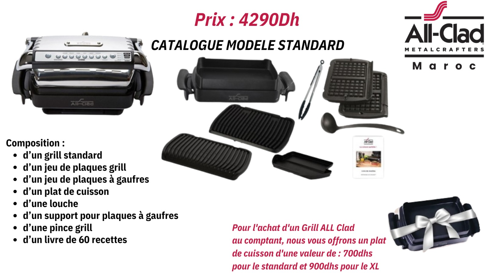Grill All-Clad Standard Autosense Avec deuxième plat offert
