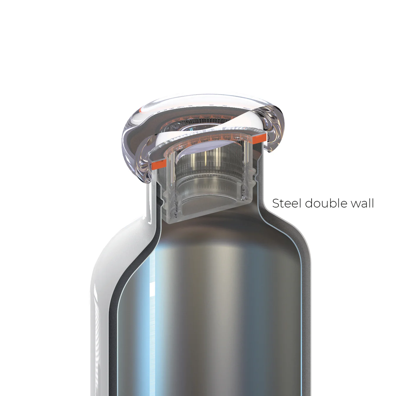 Bouteille de voyage thermique - Blanc