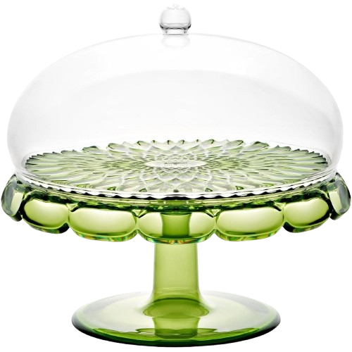 Guzzini - Plat à gateau avec support et couvercle (Vanity ),  Vert