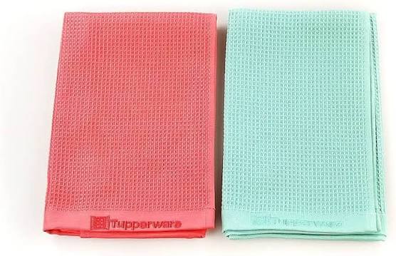 Set Microfibre Vaisselle (2) Vert/rouge