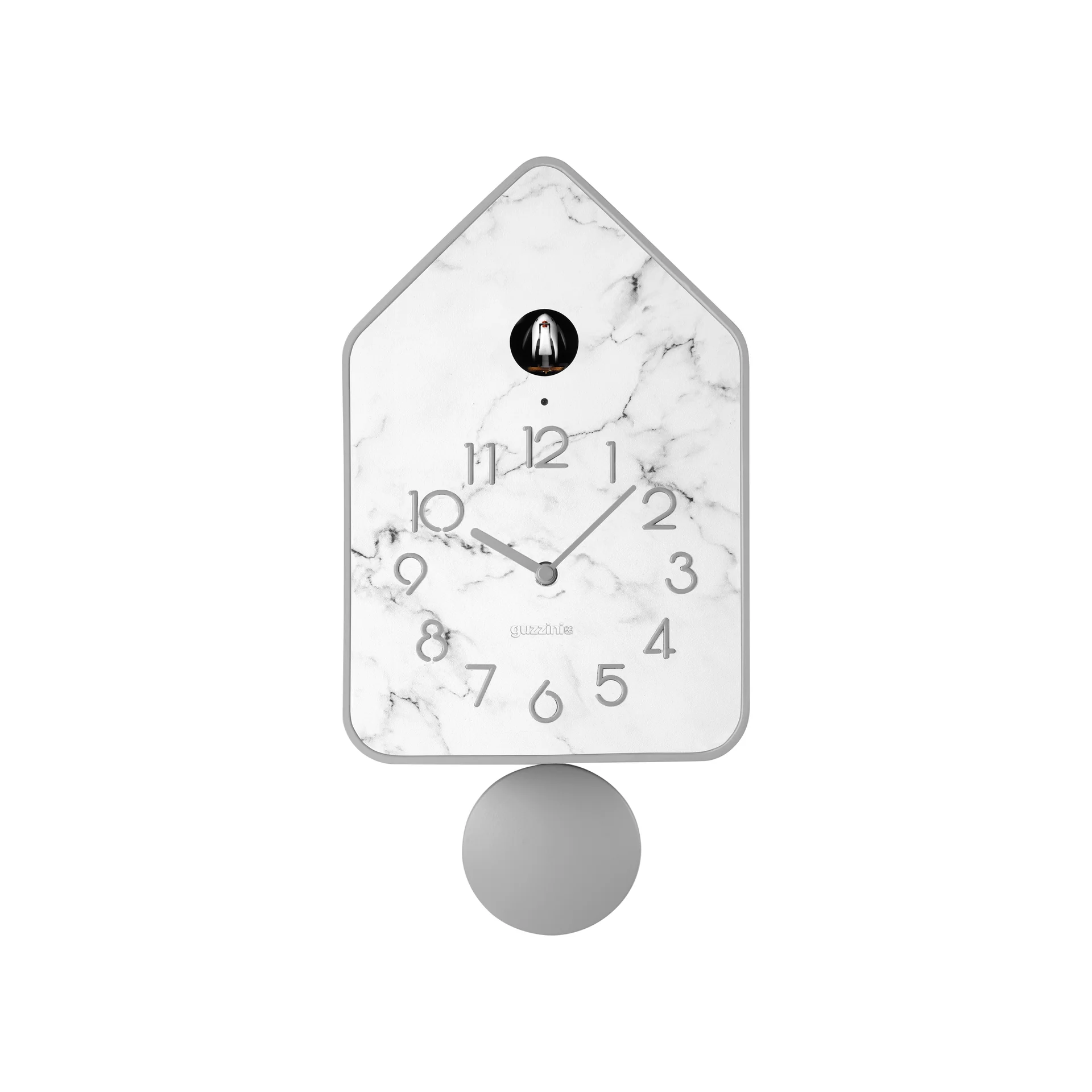Guzzini - Horloge Murale avec Pendule - Gris foncé