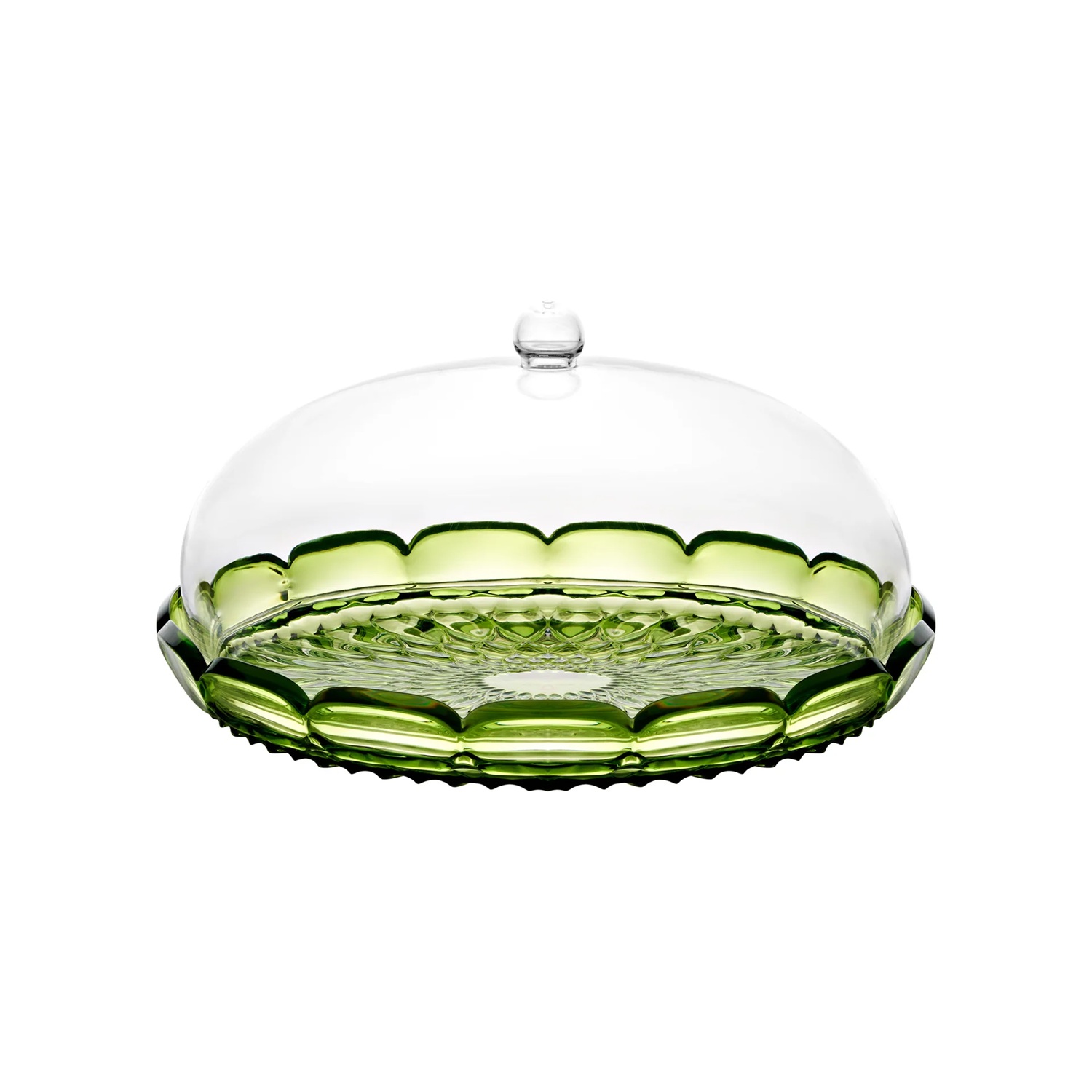 Guzzini - Plat à gateau avec cloche 30cm vanity lily Vert