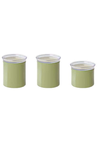 Guzzini - Ensemble de 3 bocaux de cuisine Verts
