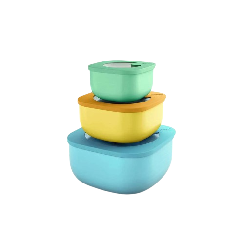 Guzzini - Lot de 3 récipients hermétiques bas pour réfrigérateur/congélateur/four à micro-ondes 450ml/975ml/1900ml