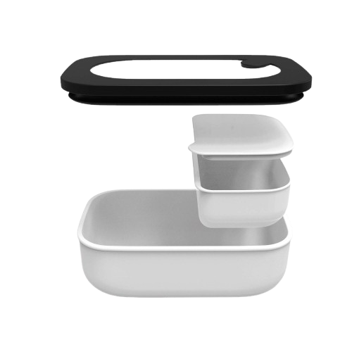 Guzzini - Lunch Box avec conteneur, Couvercle hermétique - Blanc
