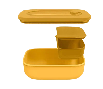 Guzzini - Lunch Box avec conteneur, Couvercle hermétique - Orange